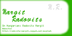 margit radovits business card